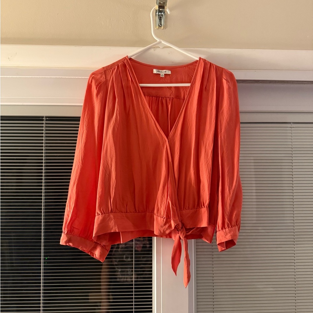 Madewell Silk Wrap Top